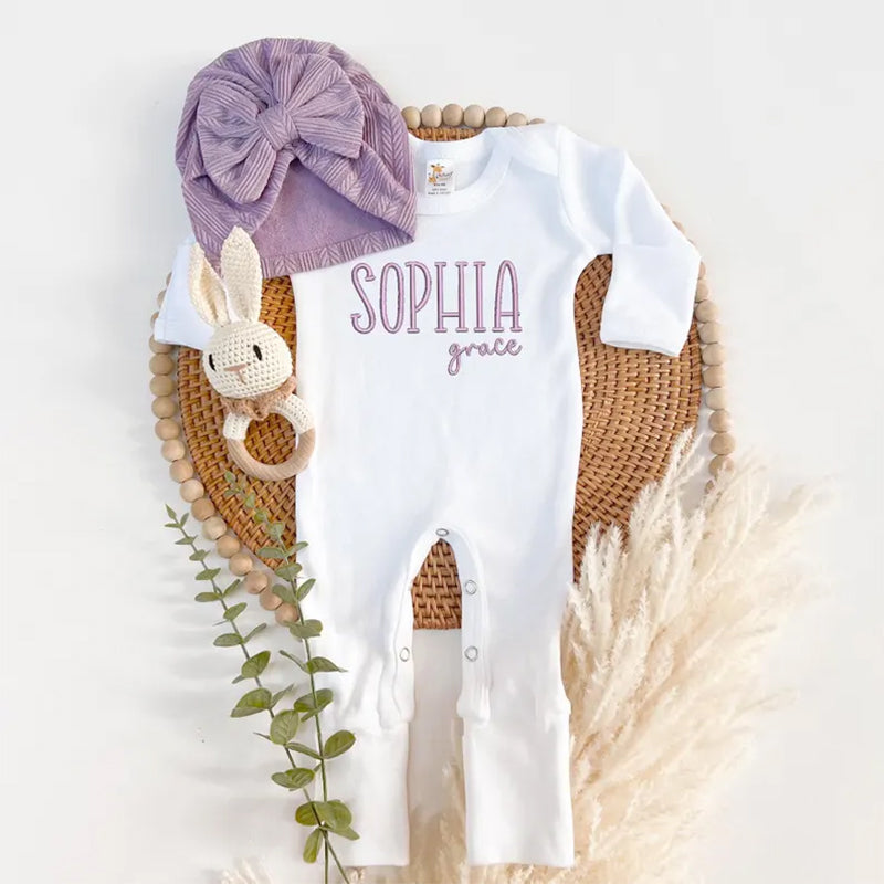 Personalized Romper, Baby Coming Home Outfit