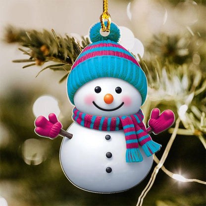 Personalized Snowman Christmas Acrylic Ornament Set