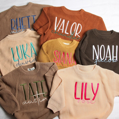 Personalized Embroidered Baby and Toddler Sweater