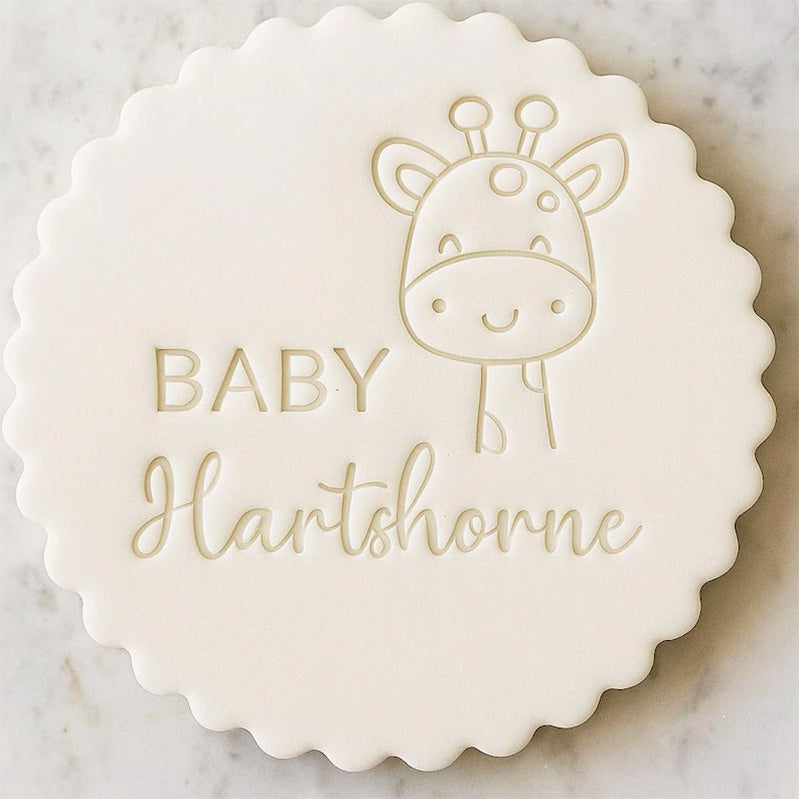 Personalized Baby Name Cookie Stamp – Custom Fondant Stamp