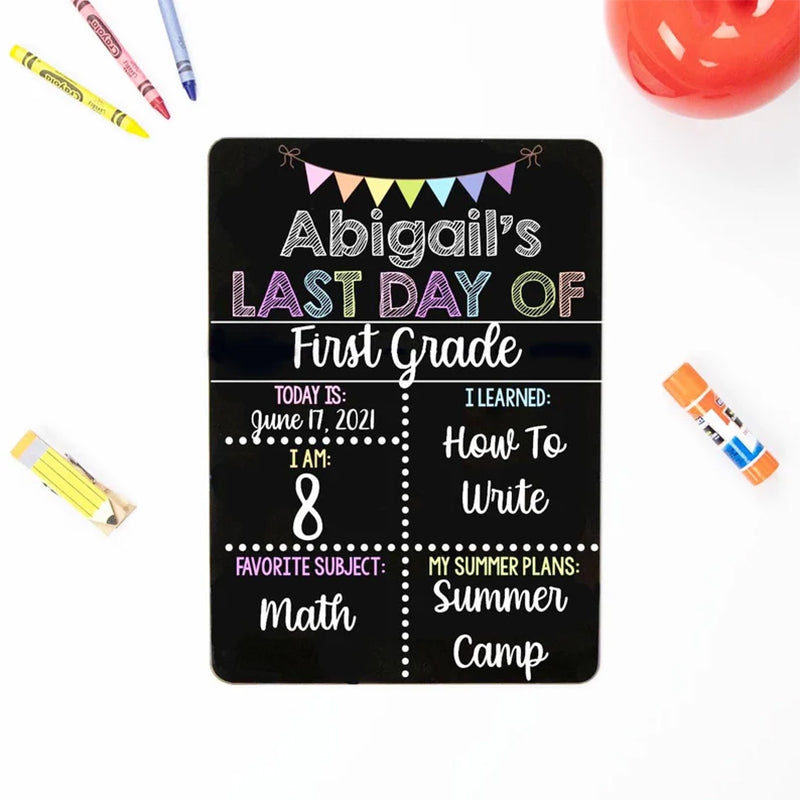 First and Last Day of School Sign, Liquid Chalk Dry Erase School Board