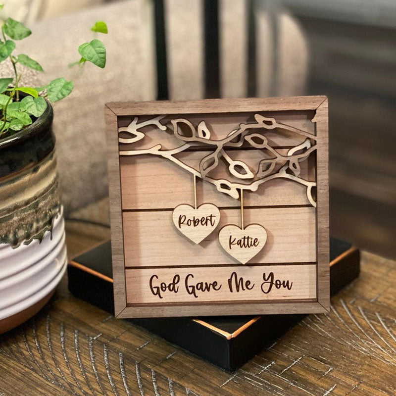 Personalized Wooden Sign Couples Custom Wood Sign Personalized Wooden Family Tree Sign