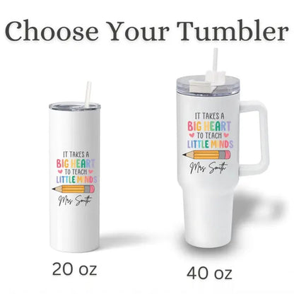Custom Teacher Tumbler, Personalized 40oz Teacher Tumbler