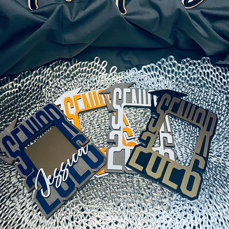 2026 Layered Wood Senior Photo Frame: Personalized Graduation Keepsake