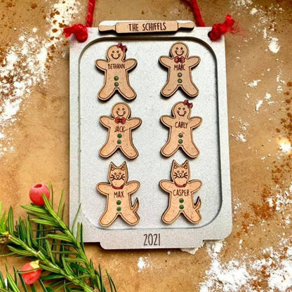 Personalized Cookie Christmas Ornament Gingerbread  Family Ornament Cute Ornament