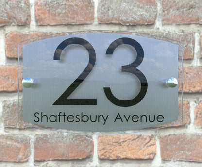 Modern Contemporary Property Number Door Sign Plaque