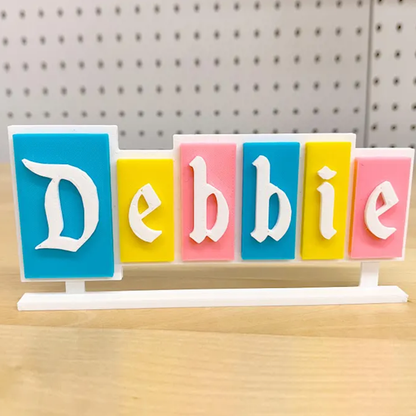 Personalized Desk Name Plate, Desk Name Disney Sign