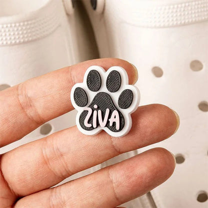 Personalized Cute Dog Paw Shoes Clog Charms Decoration with Name Shoes