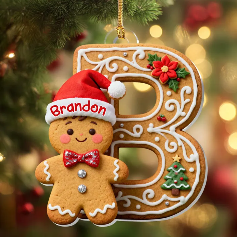 Personalized Alphabet Letters Christmas Ornament
