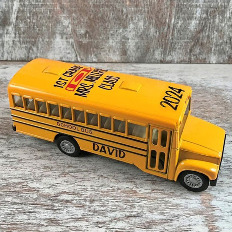 Personalized Alloy School Bus, Back To School Gifts for Kids