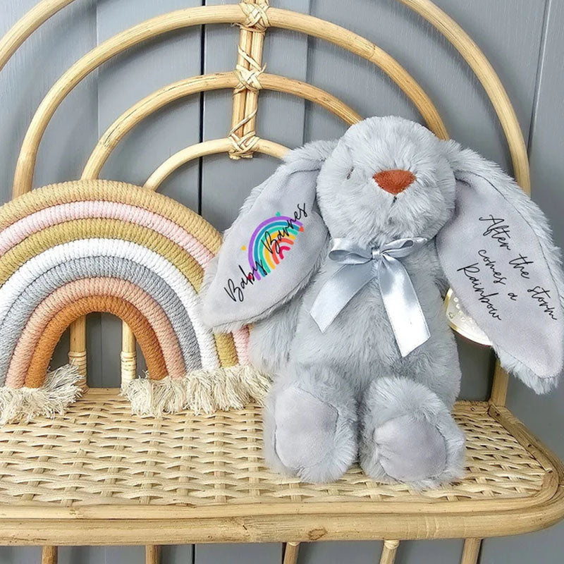 Personalised Easter Bunny, Rainbow Baby, Baby Gift, Gift For Her, Gift For Him