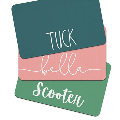 Personalized Dog Food Mat, Customize Name Colors