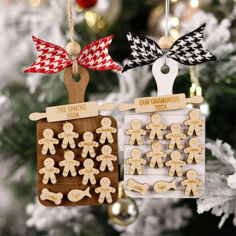 Family Gingerbread Ornament Personalized Christmas Ornament