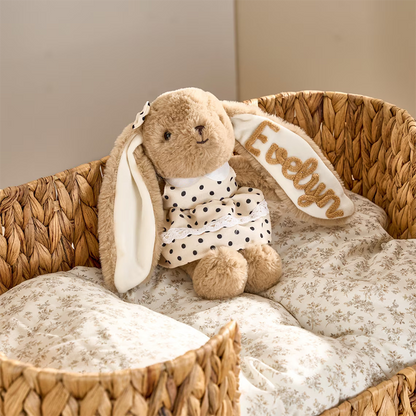 Personalized Embroidered Bunny Plush Baby Gift – Custom Stuffed Rabbit