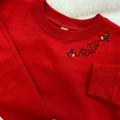 Adult Embroidered Christmas Sweatshirt