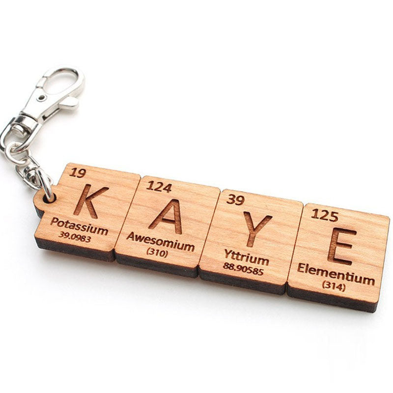 Custom Periodic Table Element Name Key Chain