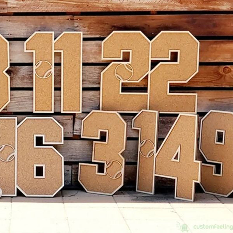 Sports Numbers Photos, Pins Cork Board Logo Team Awards Display Board