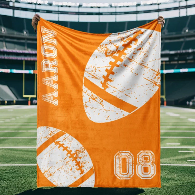 Personalized Blankets Sports team blanket with Name, Custom blanket gift