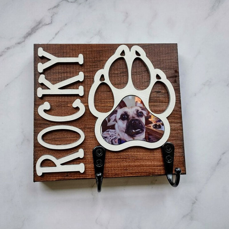 Personalized Dog Leash Hook for Wall, Custom Dog Leash Holder