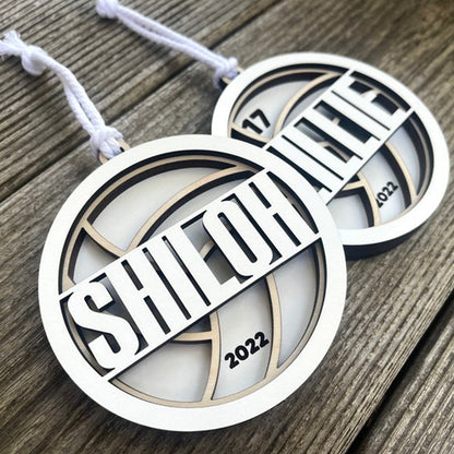 Personalized Volleyball Christmas Ornament