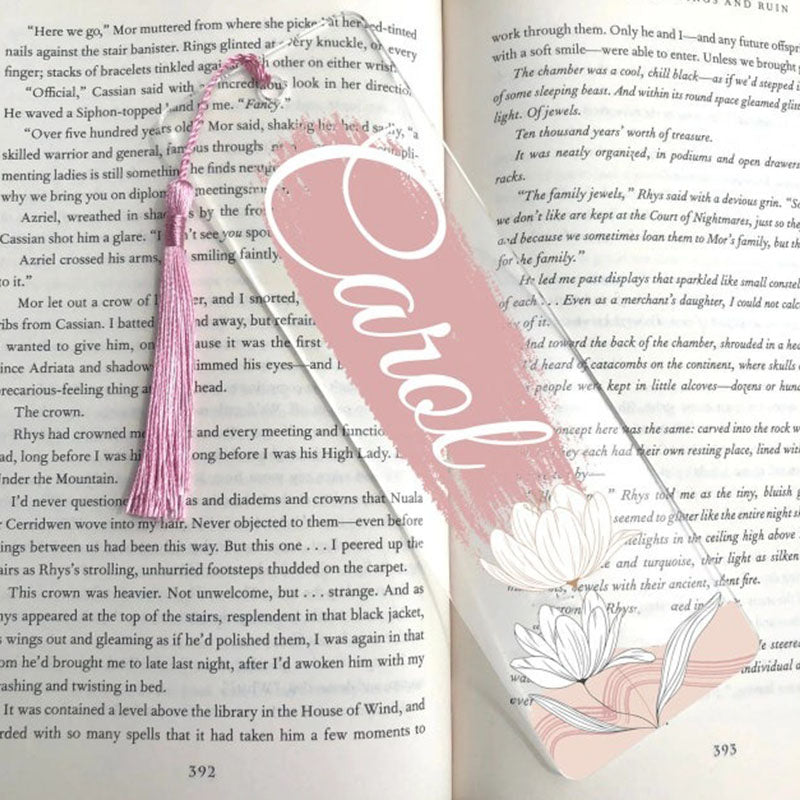 Personalized Name Acrylic Bookmark, Mothers Day Gifts, Gift For Her, Gift For Book Lovers
