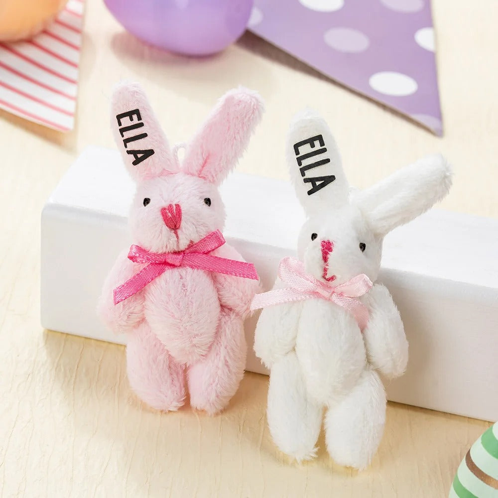 Personalized Easter Cute Tiny Plush Pocket Hug Bunny