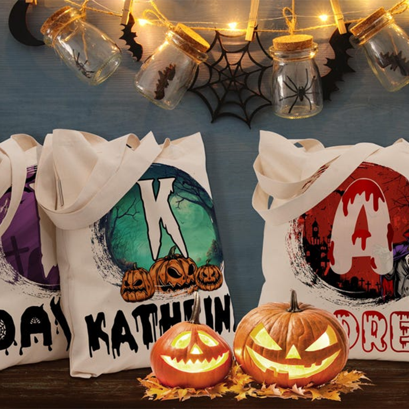 Personalized Halloween Tote Bag