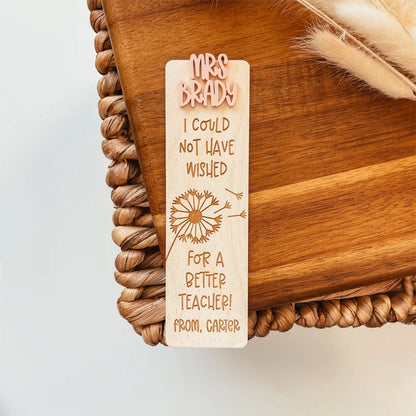 Teacher Appreciation Week, Custom Teacher Name Bookmark