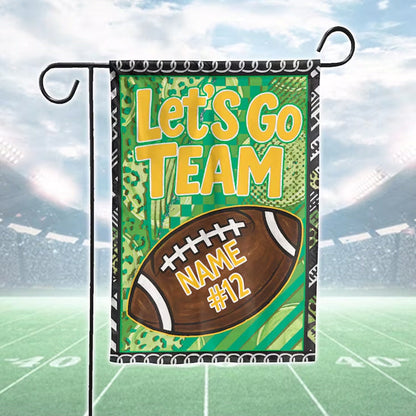 Custom Team Football Garden Flag, Personalized Football Yard Flag with Name Number