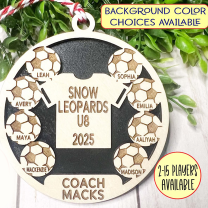 Soccer Team Personalized Ornament, Soccer Player Gift