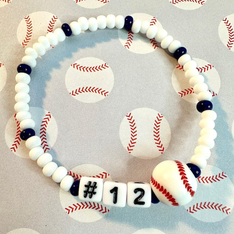 Baseball Number Name Custom Personalized Bracelet Team Player
