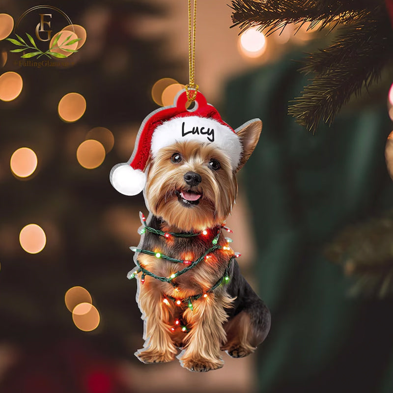 Custom Dog Yorkie Ornament