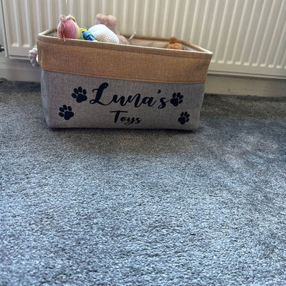 Custom Dog Storage Basket Personalized Dog Toy Basket Dog Toy Box