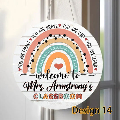 Personalized Teacher Door Sign, Classroom Door Hanger