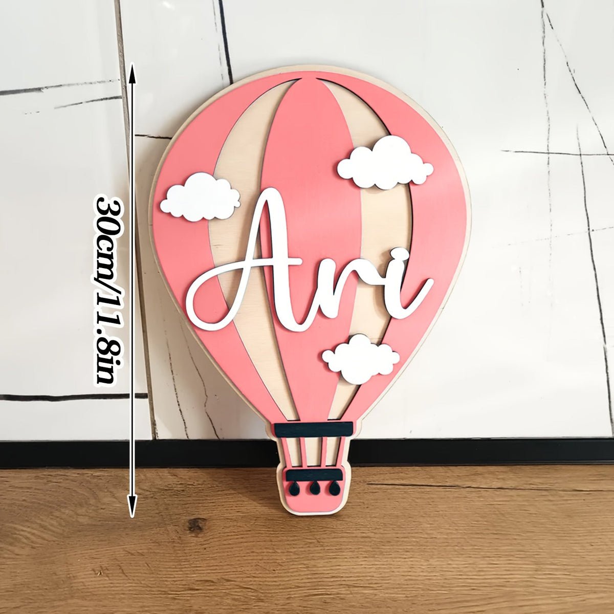 Personalized Hot Air Balloon Nameplate Hot Air Balloon Custom Sign