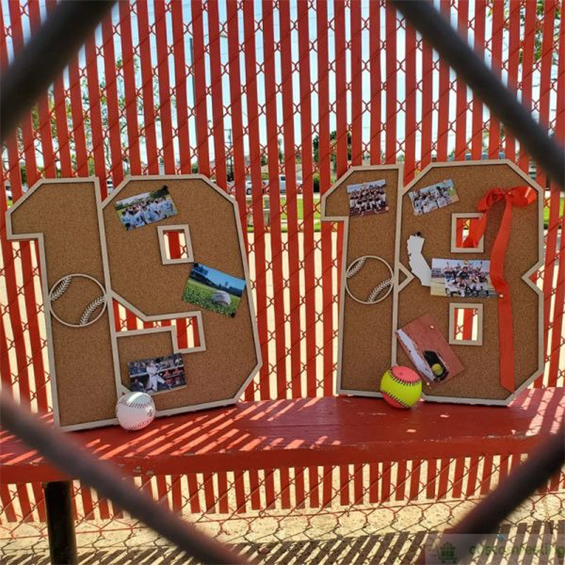 Sports Numbers Photos, Pins Cork Board Logo Team Awards Display Board