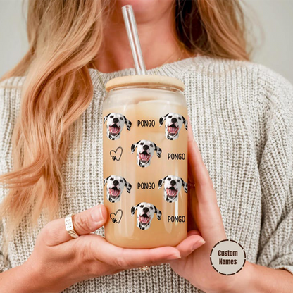 Personalized Pet Photo Glass Cup