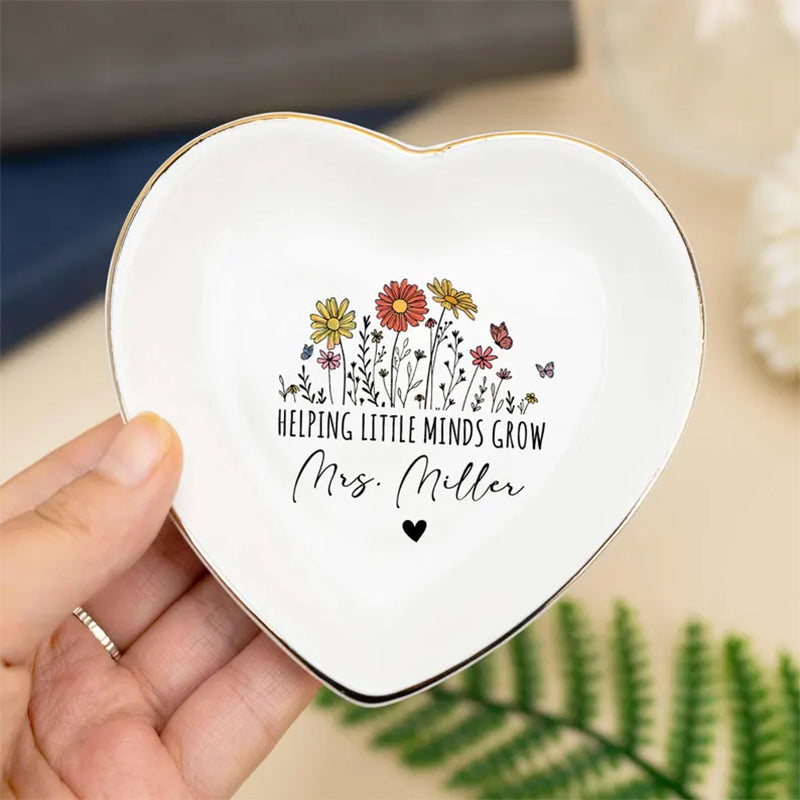 Teacher Appreciation Gift,Personalized Jewelry Dish Gift for Teacher