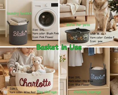 Personalized Basket · Custom Pet Storage Basket