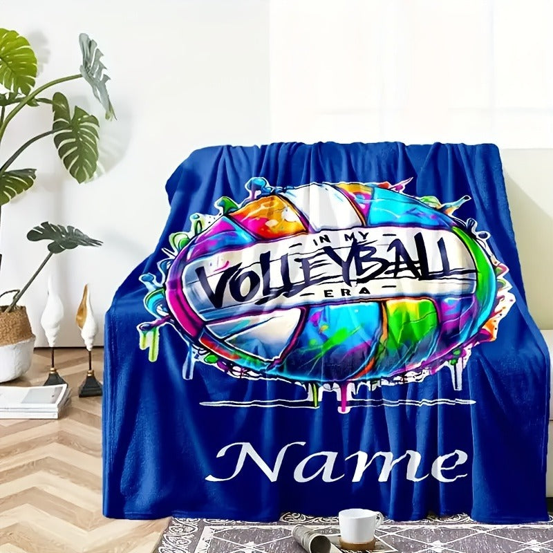 Custom Volleyball Blanket - Personalized Name/Text