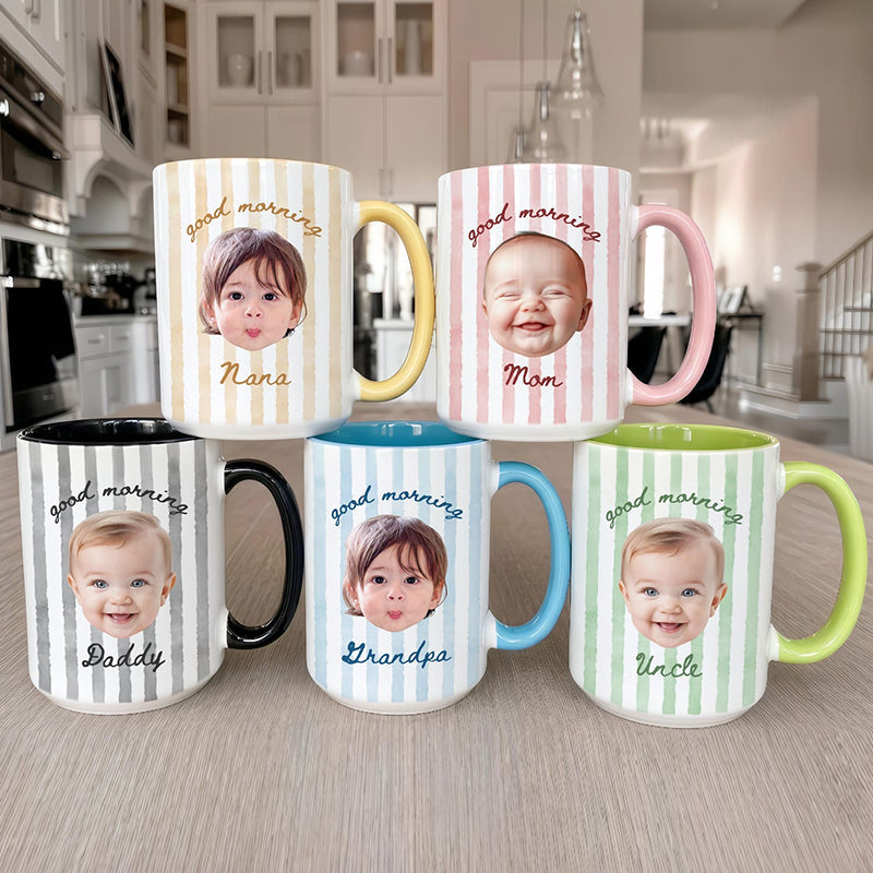 Personalized Baby Face Mug for New dad, Custom Photo Mug, First Fathers Day Gift from Baby