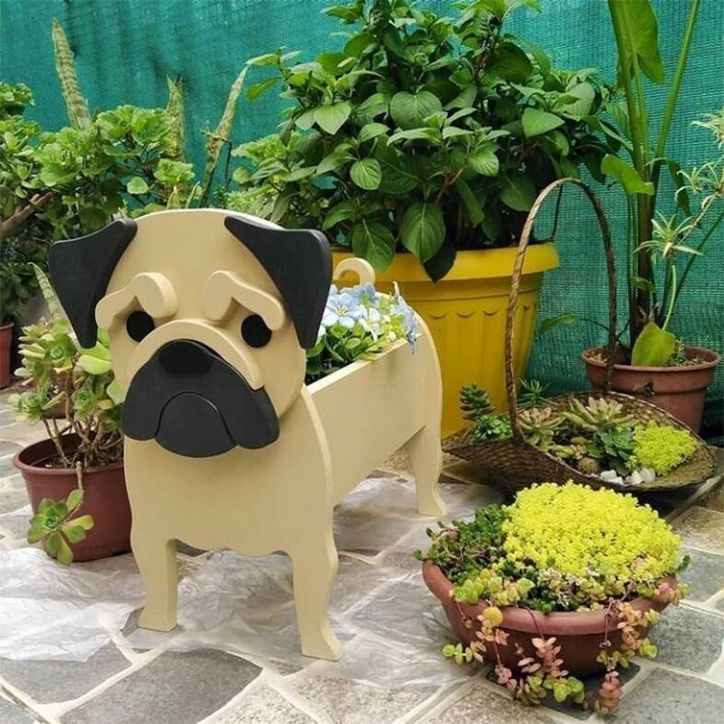 Dog Cat Pet Organizer Patio Indoor Outdoor Wood Planter