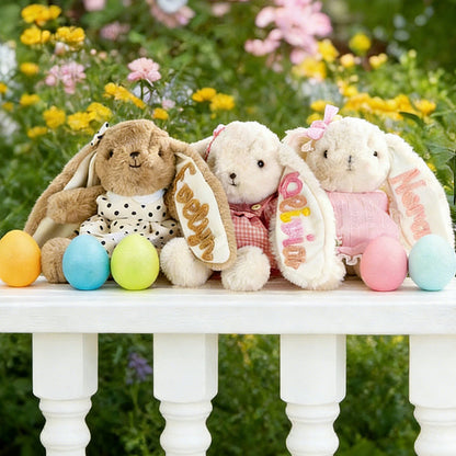 Custom Name Easter Bunny Plushies | Easter Gifts | Plush Bunny with Name