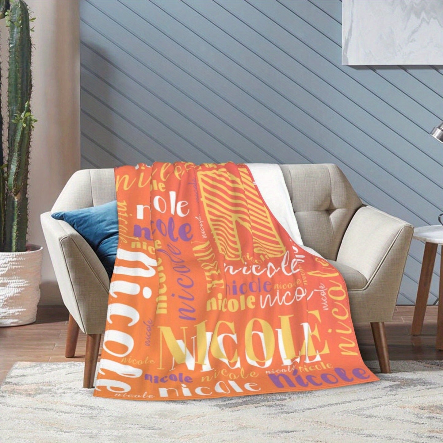 Custom Name Throw Blanket - Personalized Girls and Boys Blanket