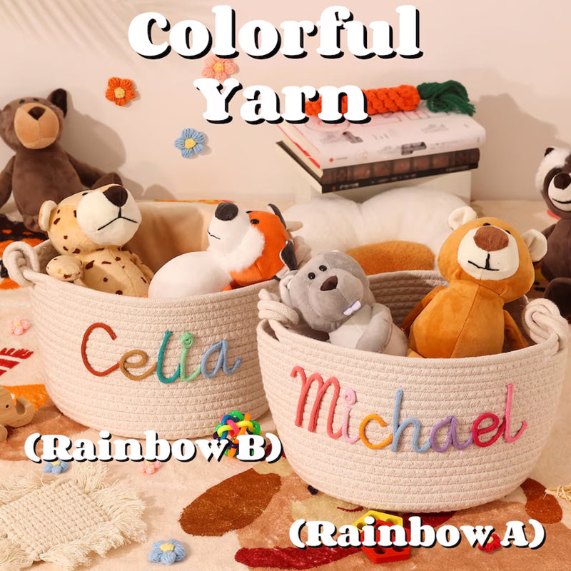 Personalized Pet Toy Basket,Cat Toy Organizer