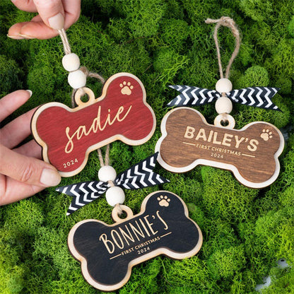 Dog's First Christmas Ornament, Dog Bone Ornament