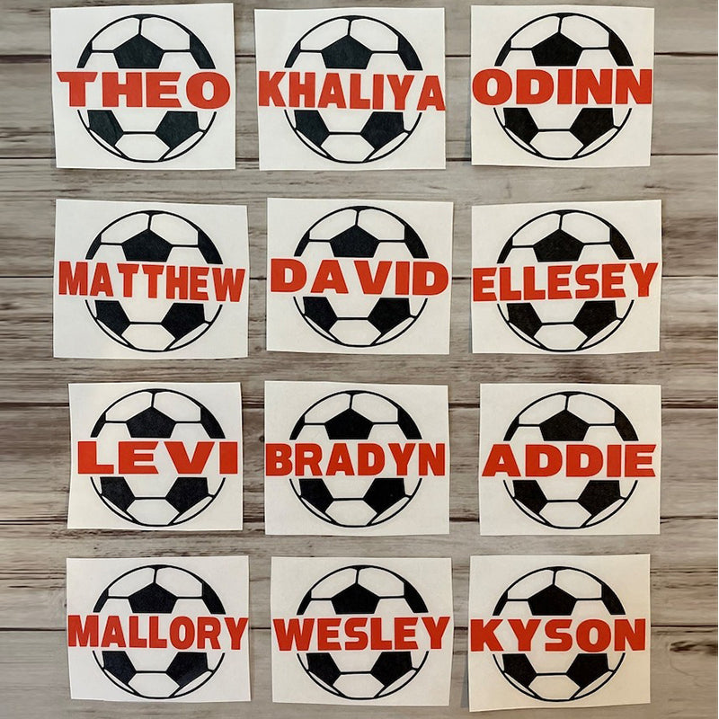 Personalized Baseball Softball Soccer Football Cheer Number Sticker