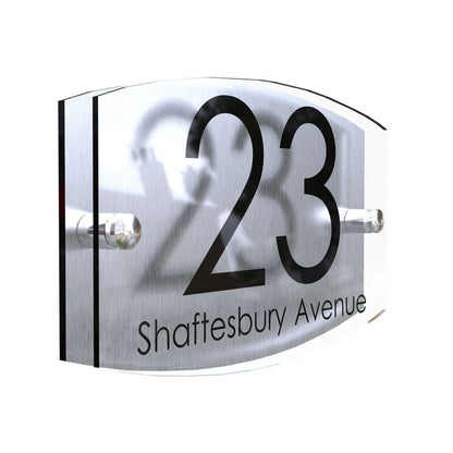 Modern Contemporary Property Number Door Sign Plaque
