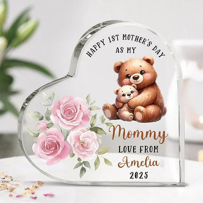 Personalized Happy 1st Mother's Day Cute Animal Heart