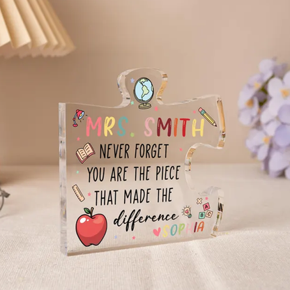 Teacher Appreciation Gift, Custom Thank You Teachers Plaque